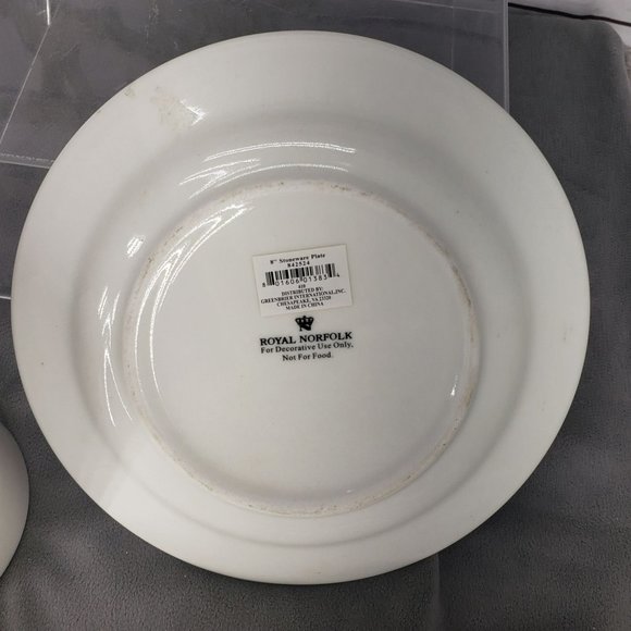 Royal Norfolk Dear God Porcelain Plate And Saucer‎ When It Rains Are You Sad - Picture 3 of 11